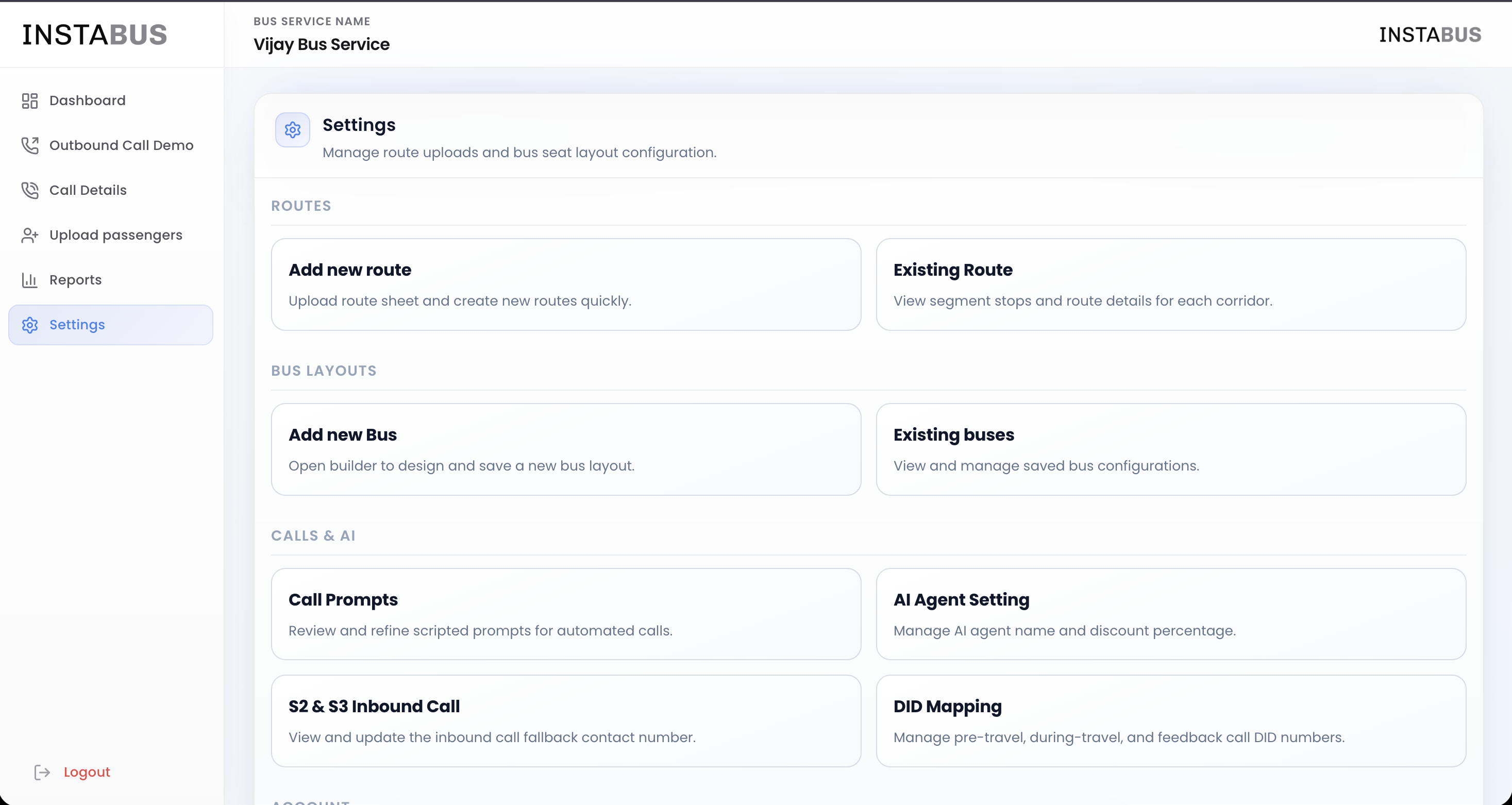 Routes, Layouts & AI Settings